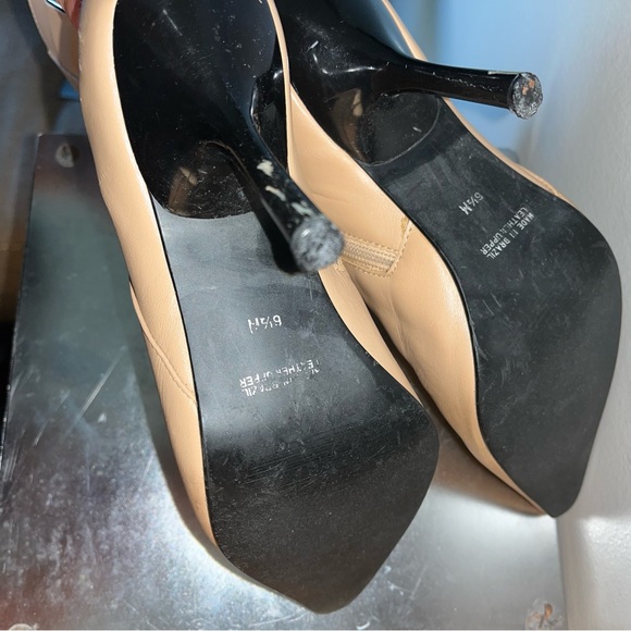 Suzana Santos tan leather heeled boots size 6.5 - Picture 11 of 16